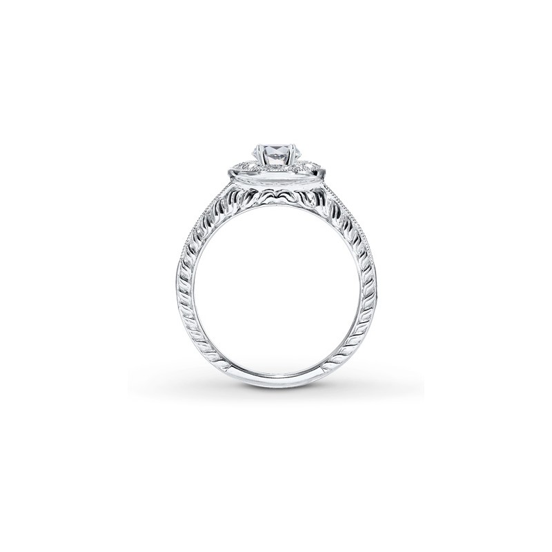 0.50 Ct Diamond Halo Engagement Ring - Image 2